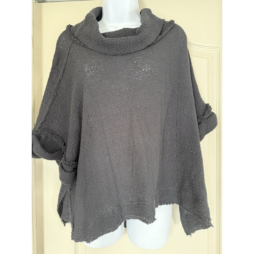 We The Free Sweater Women's 100% Cotton Gray XS-L Boho Short Baggy Sleeve